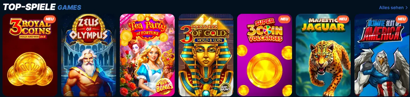 Spielkatalog im Online Casino – Slots, Tischspiele und Live-Casino auf einer Seite